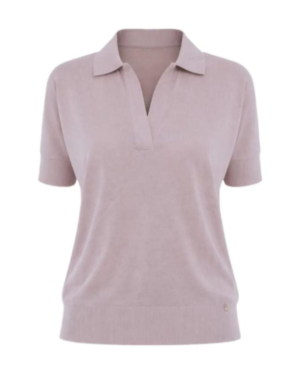 Herno Purple V-Neck Short-Sleeved Sweater
