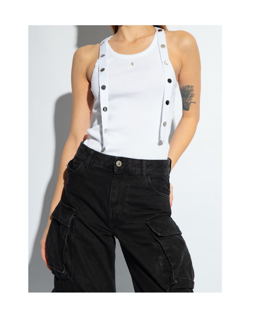 The Attico White Sleeveless Tops