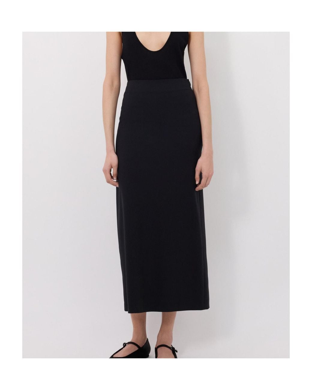 Loulou de Saison Black Samos Flared Skirt