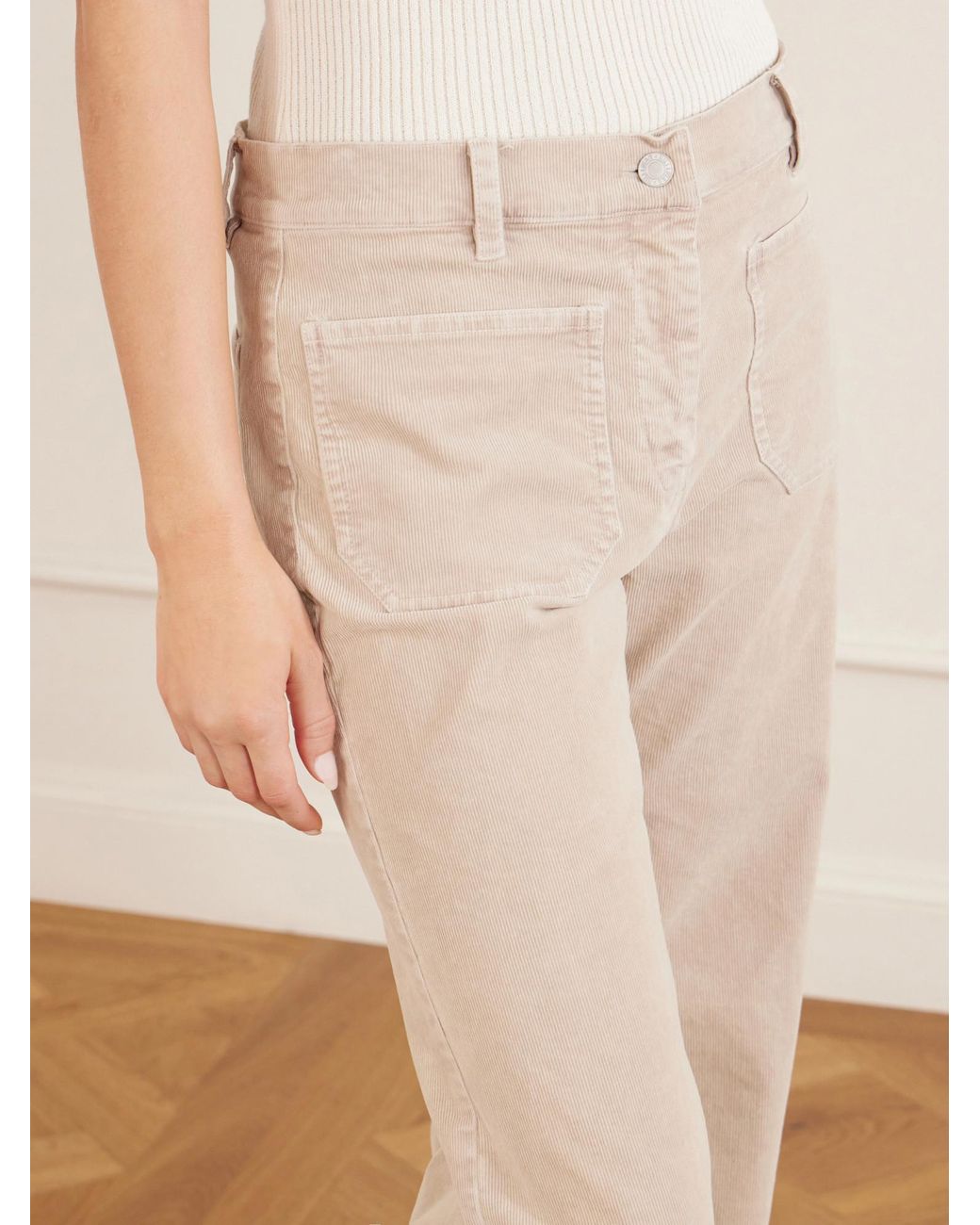 Nili Lotan Natural High-Waisted Casual Trousers