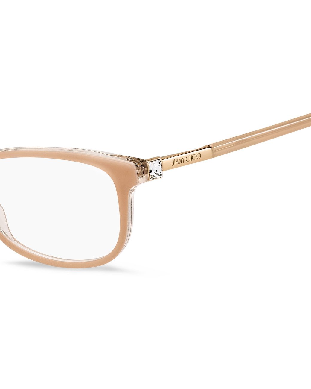 Jimmy Choo White Eyewear Rectangular Frame Glasses