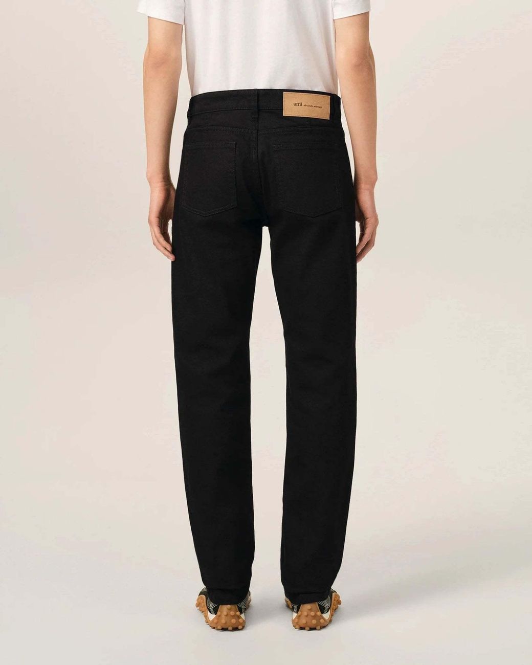 AMI Black Ami Straight-Leg Jeans for men