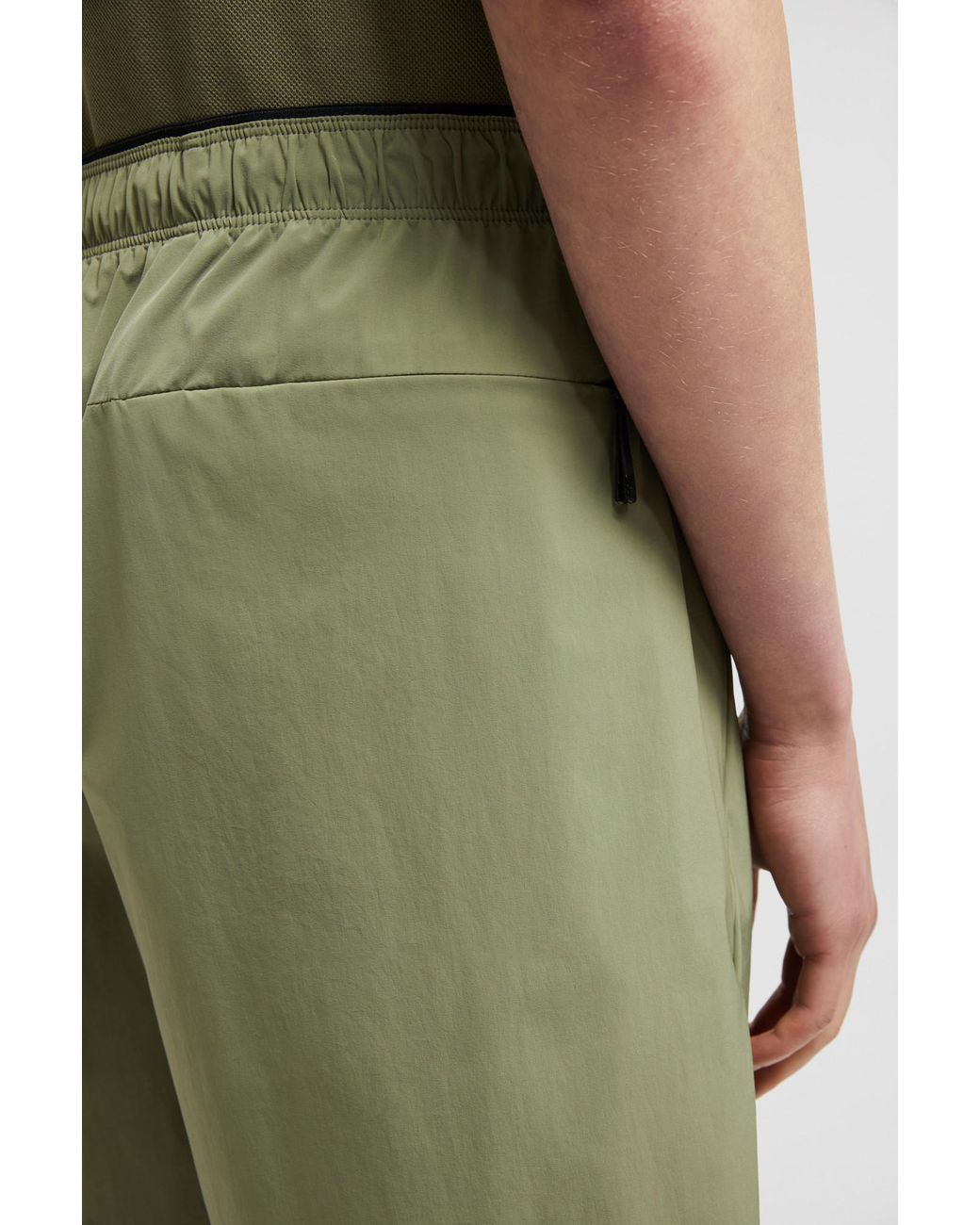 Moncler Green Logo Patch Shorts for men