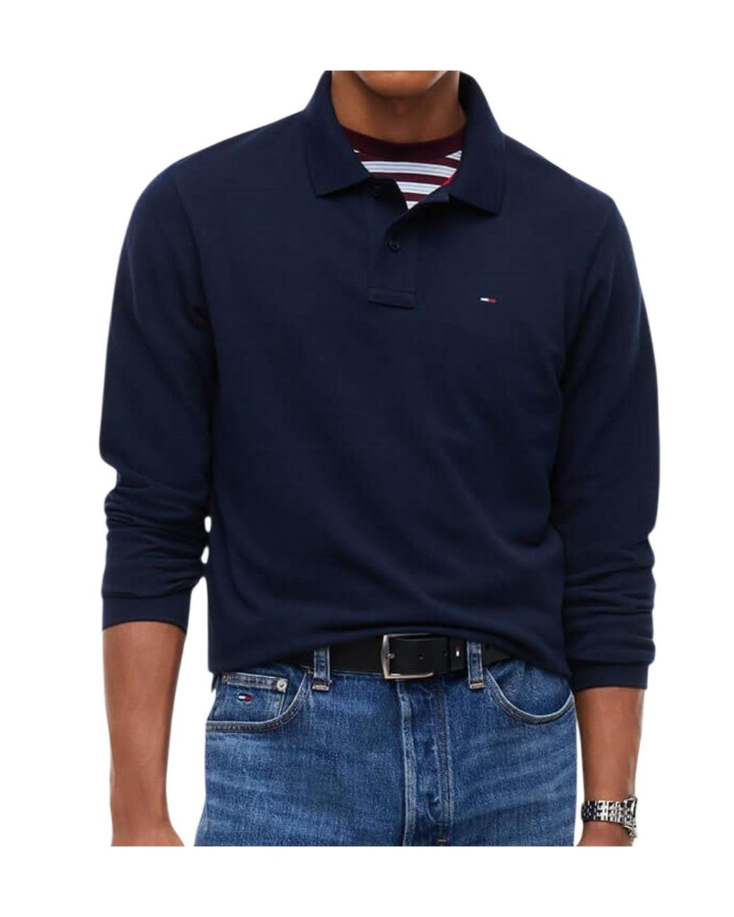 Tommy Hilfiger Blue Long-Sleeve Polo Shirt for men
