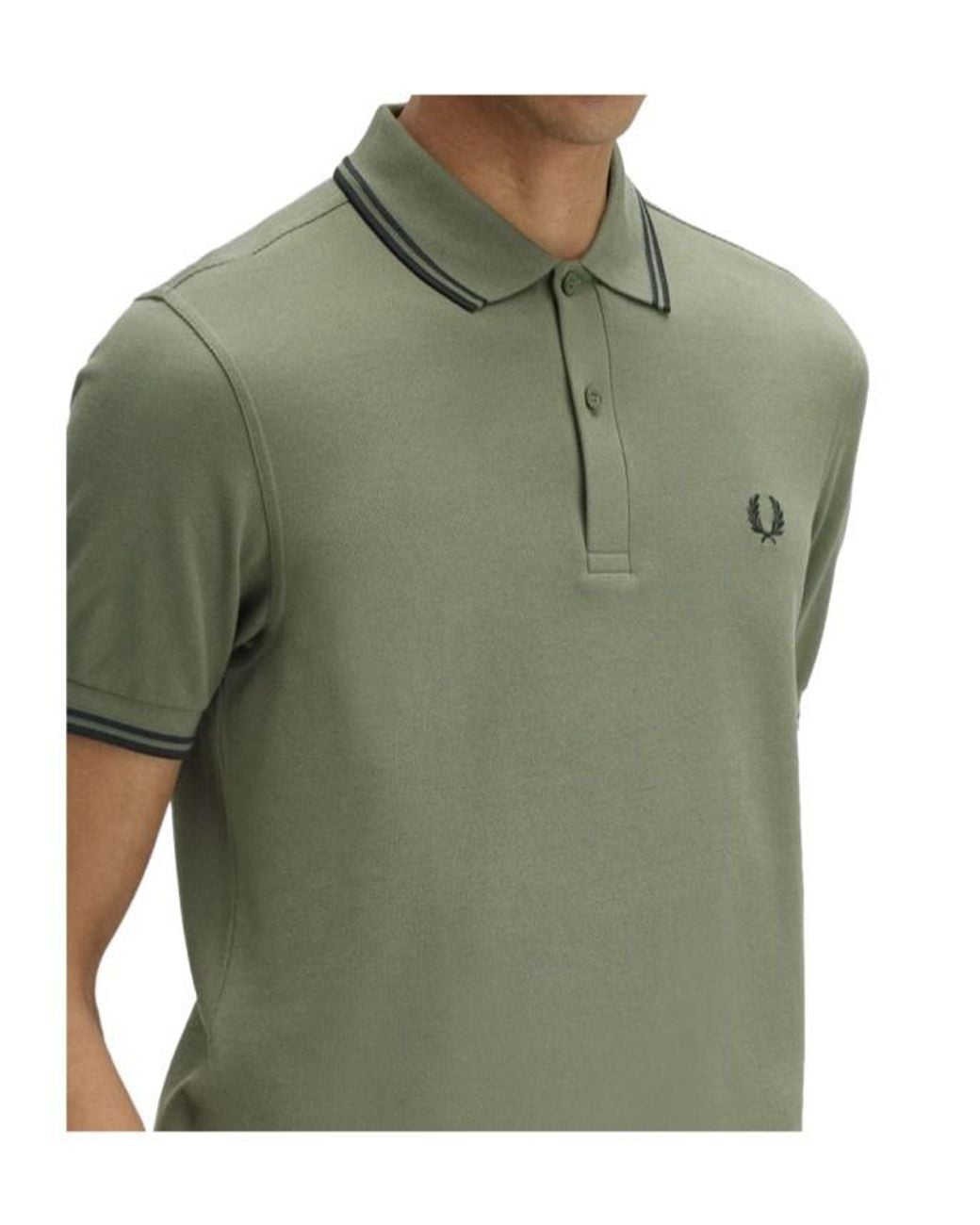 Fred Perry Green Logo Polo Shirt for men
