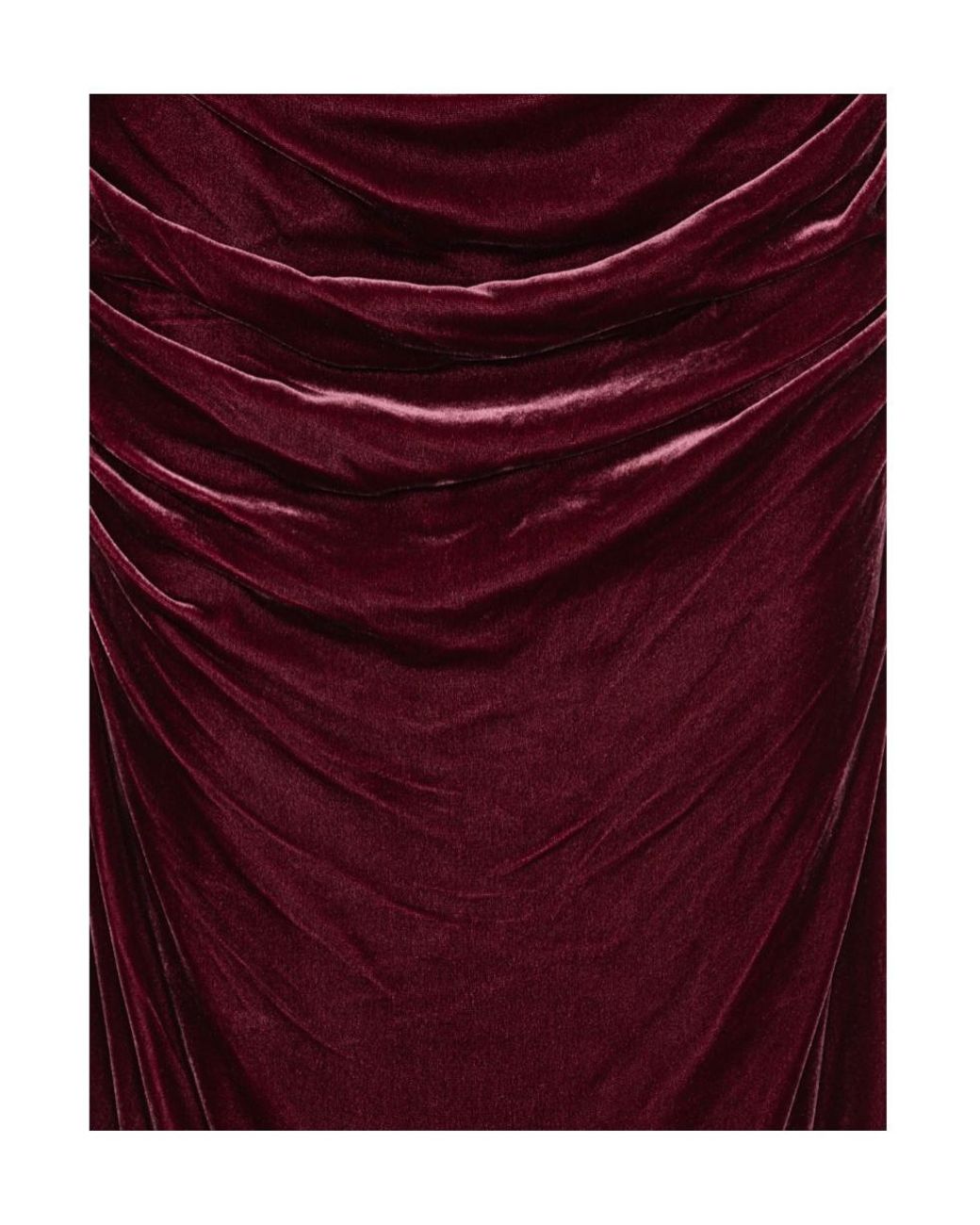 ROTATE BIRGER CHRISTENSEN Purple Silk Velvet Ruched Dress