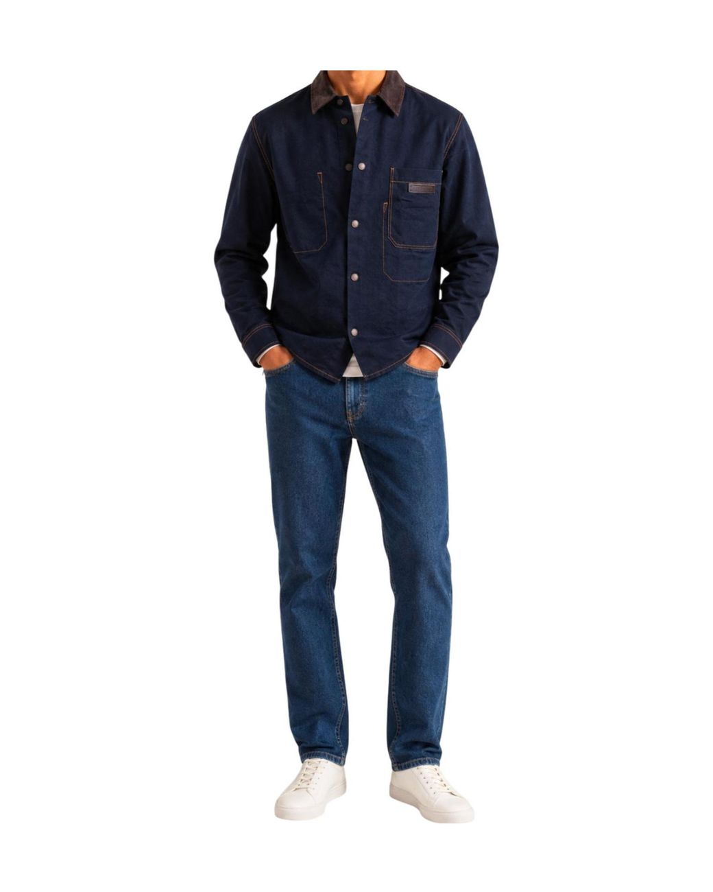 ARMANI EXCHANGE Blue Long-Sleeved Shirt for men