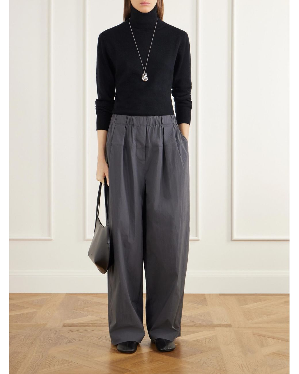 Allude Black Bodysuit Top