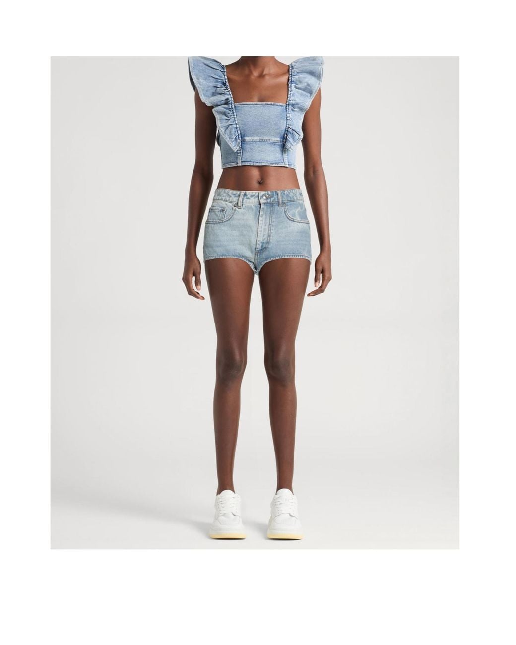 Sportmax Blue Denim Shorts