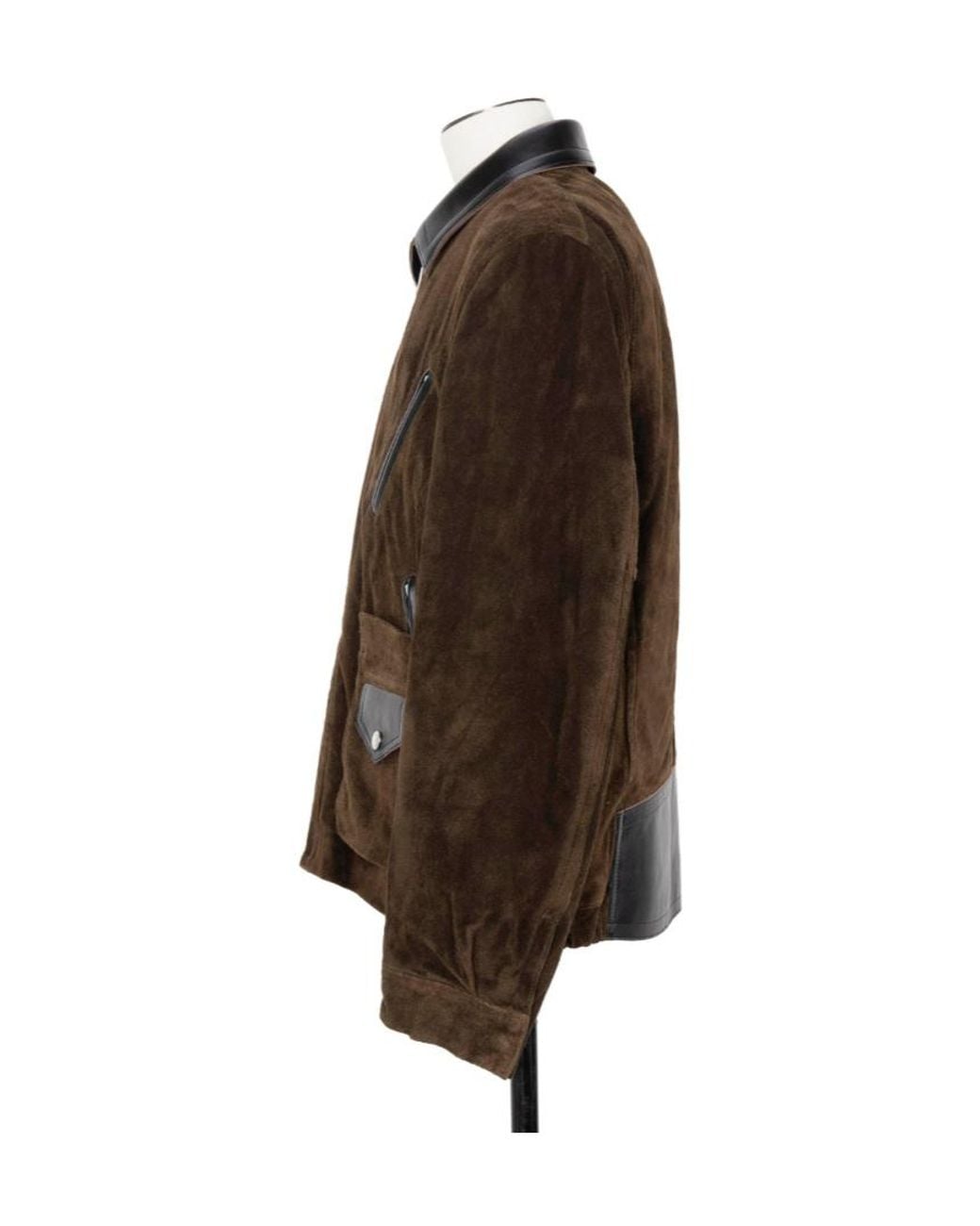 Sacai Brown Long Sleeve Zip-Up Jacket for men