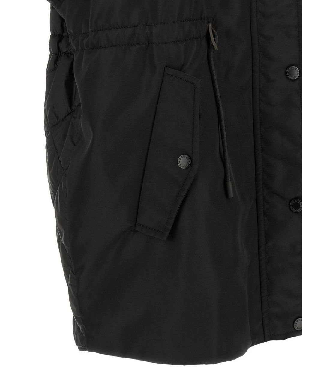 Weekend by Maxmara Black Wkdorigano Quilted Hooded Gilet