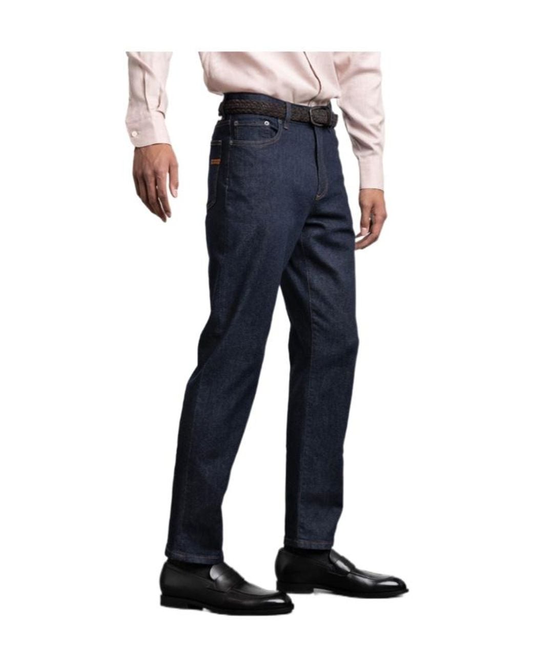 Zegna Blue Jeans With Belt Loops for men