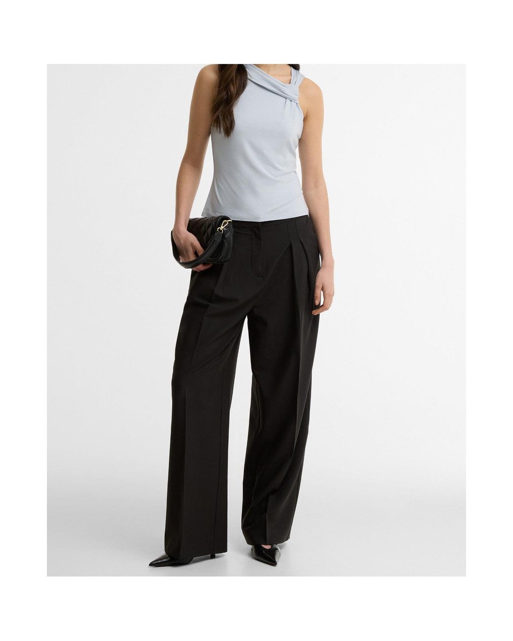 Barbour Gray Pleated Detail Top