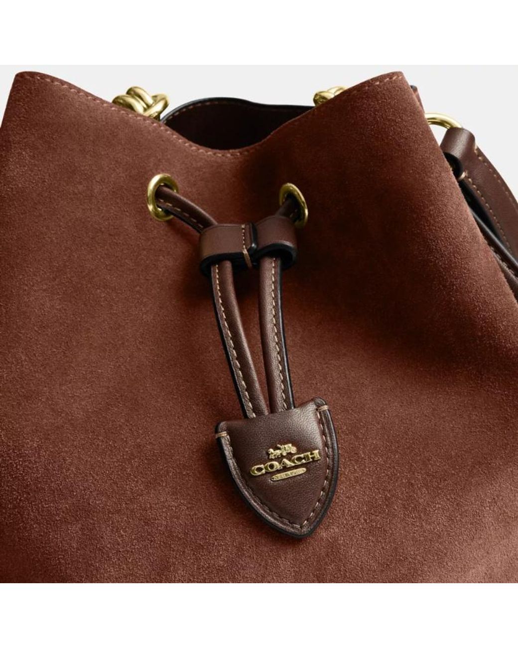 COACH Brown Rowan Bucket Bag