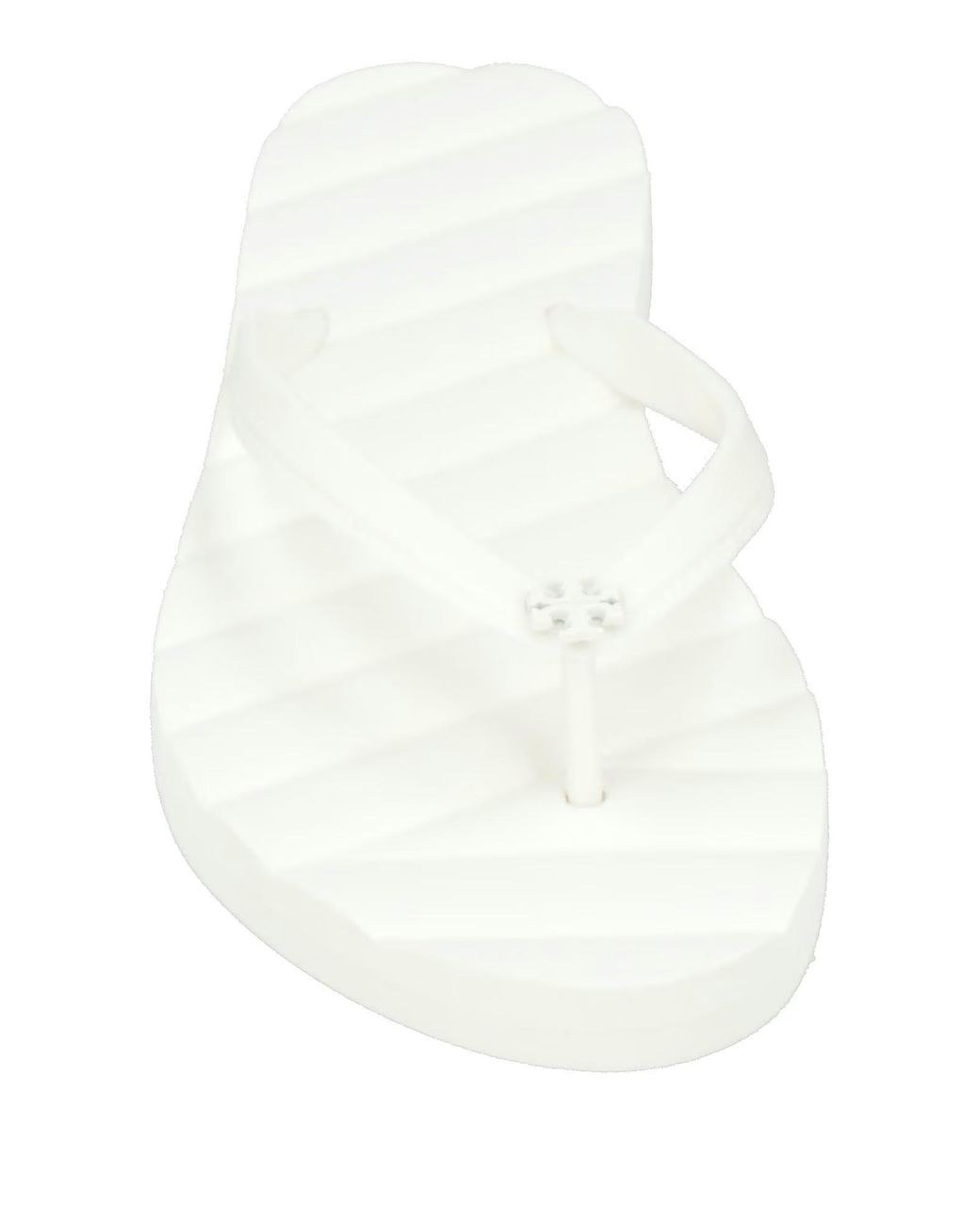 Tory Burch White Minimalist Comfortable Non-Slip Flip-Flops