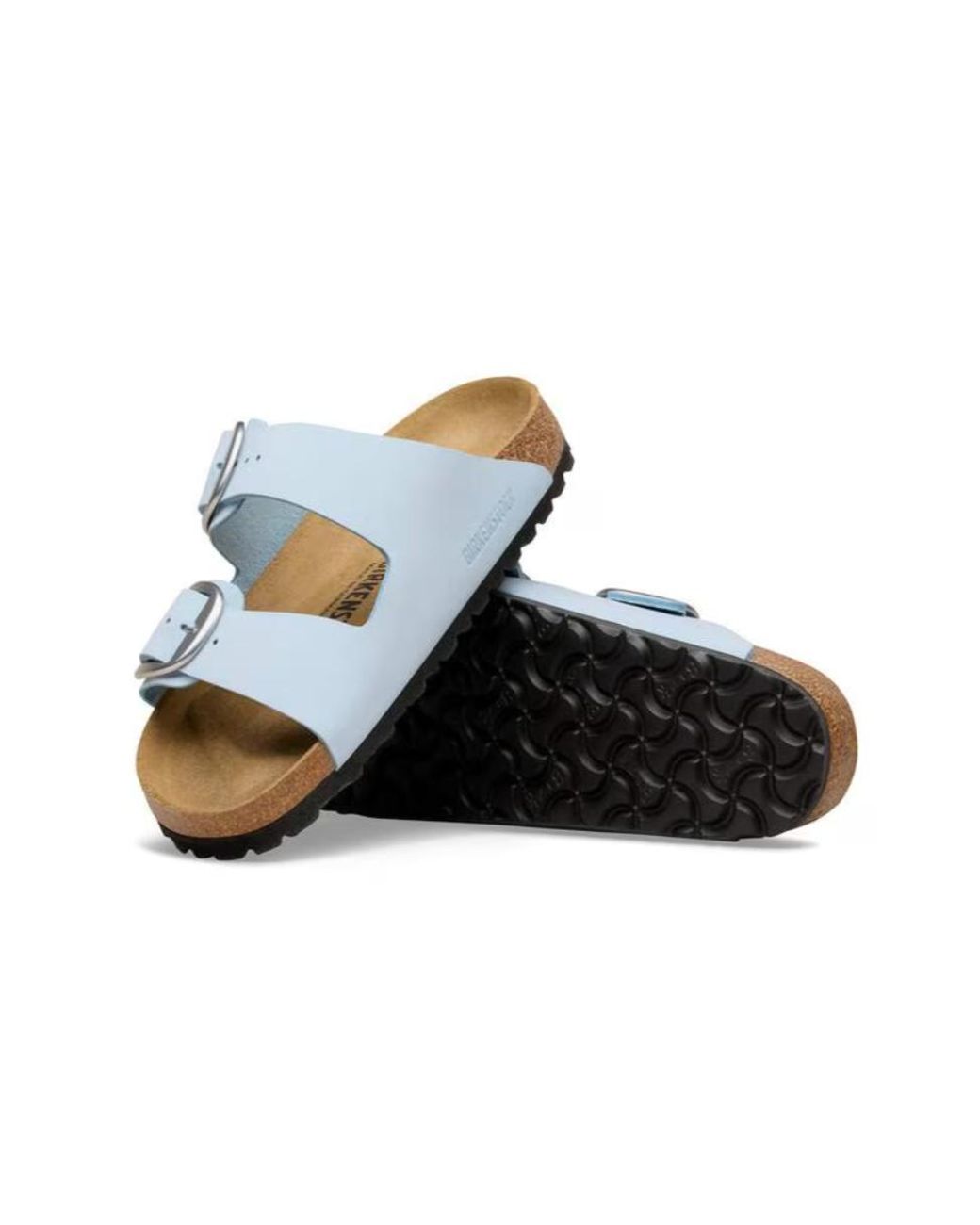 Birkenstock White Two-Strap Flat Sandals