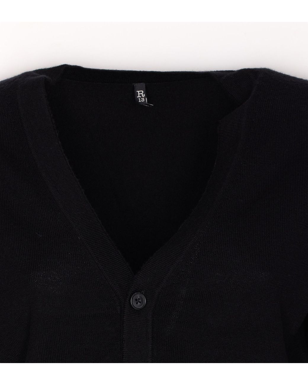 R13 Black Elbow V-Neck Cardigan