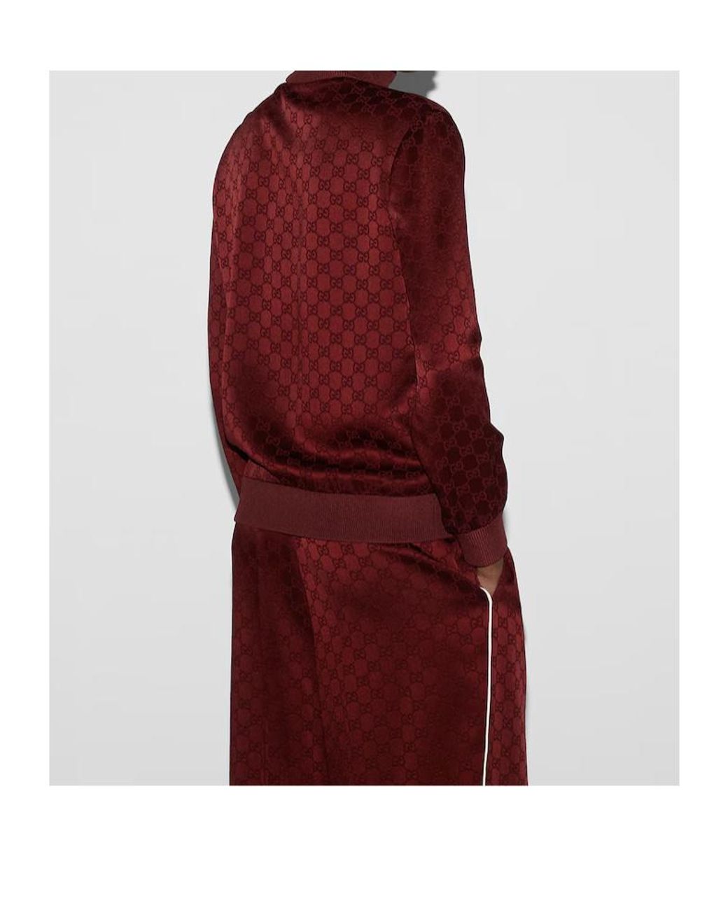 Gucci Red Gg Jacquard Jacket