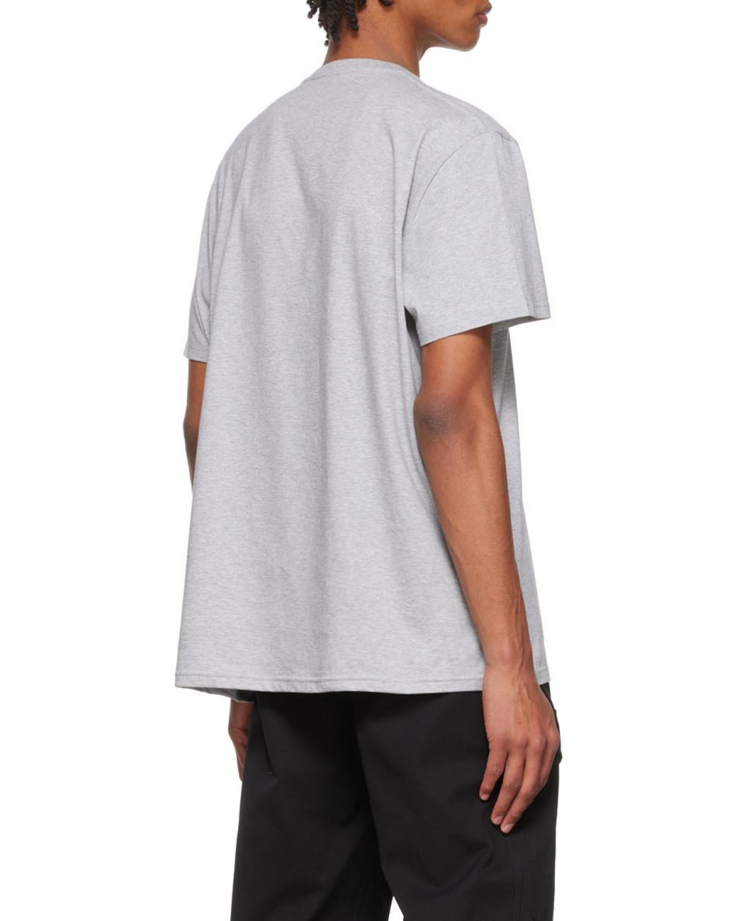 McQueen Gray Logo Printed Crewneck T-Shirt for men