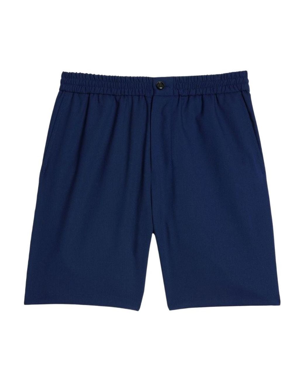 AMI Blue Ami De Coeur Elasticated Waistband Track Shorts for men