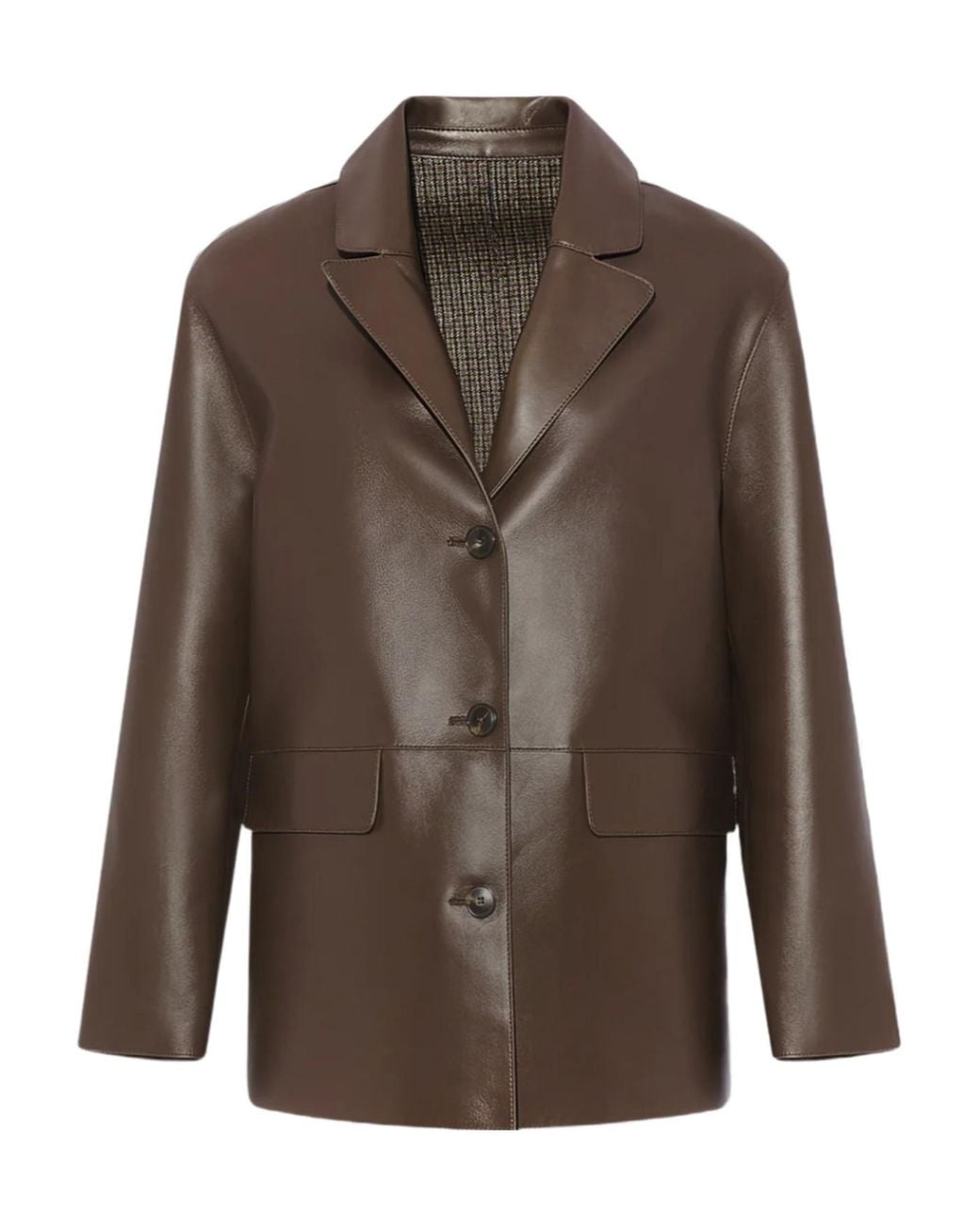 Yves Salomon Brown Leather Jacket