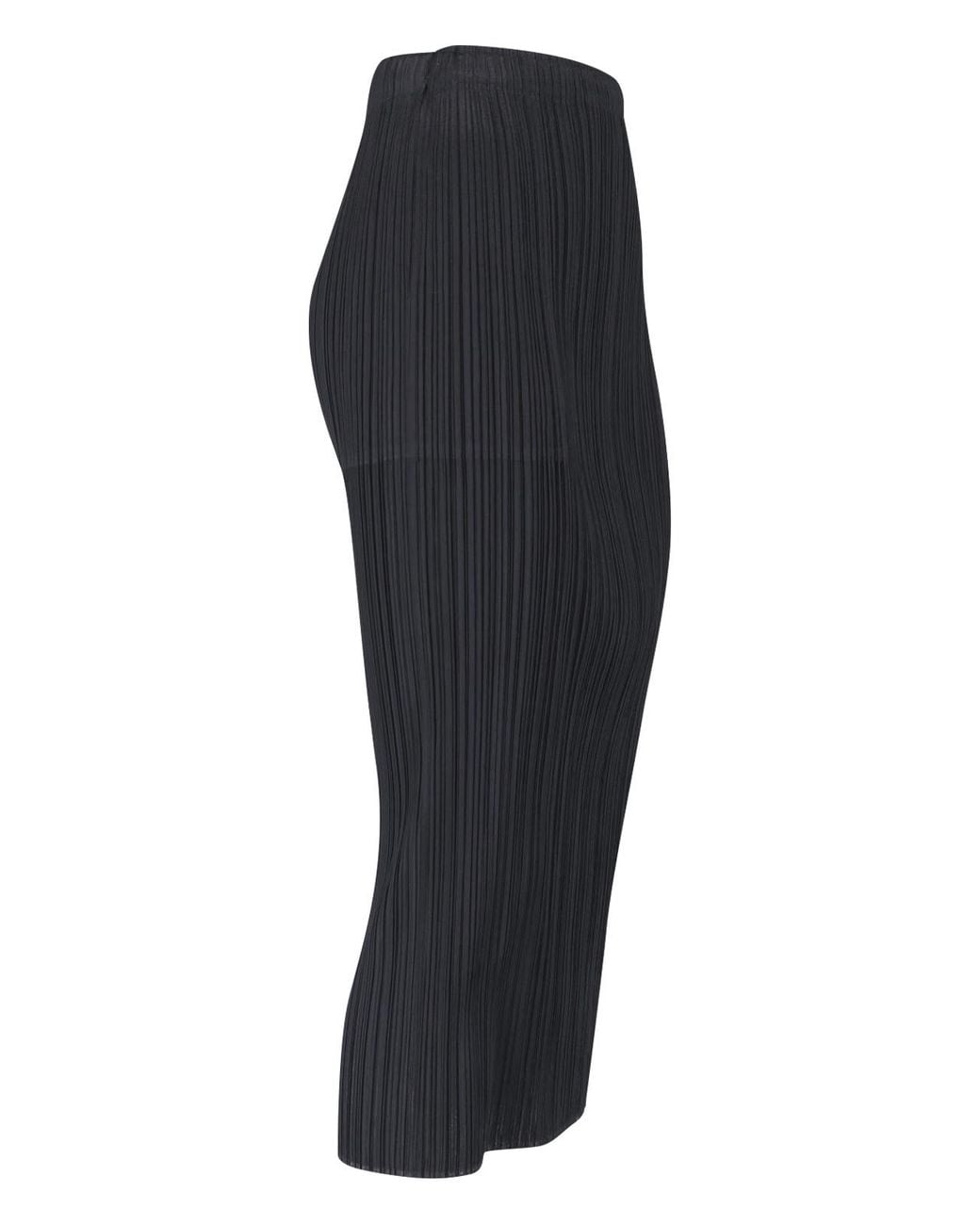 Pleats Please Issey Miyake Black Pleated Maxi Skirt