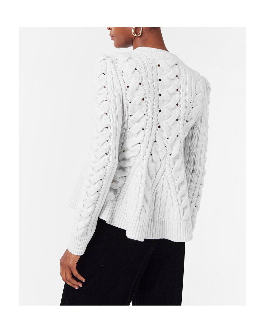McQueen Gray Alex Cable Crew Neck Jumper