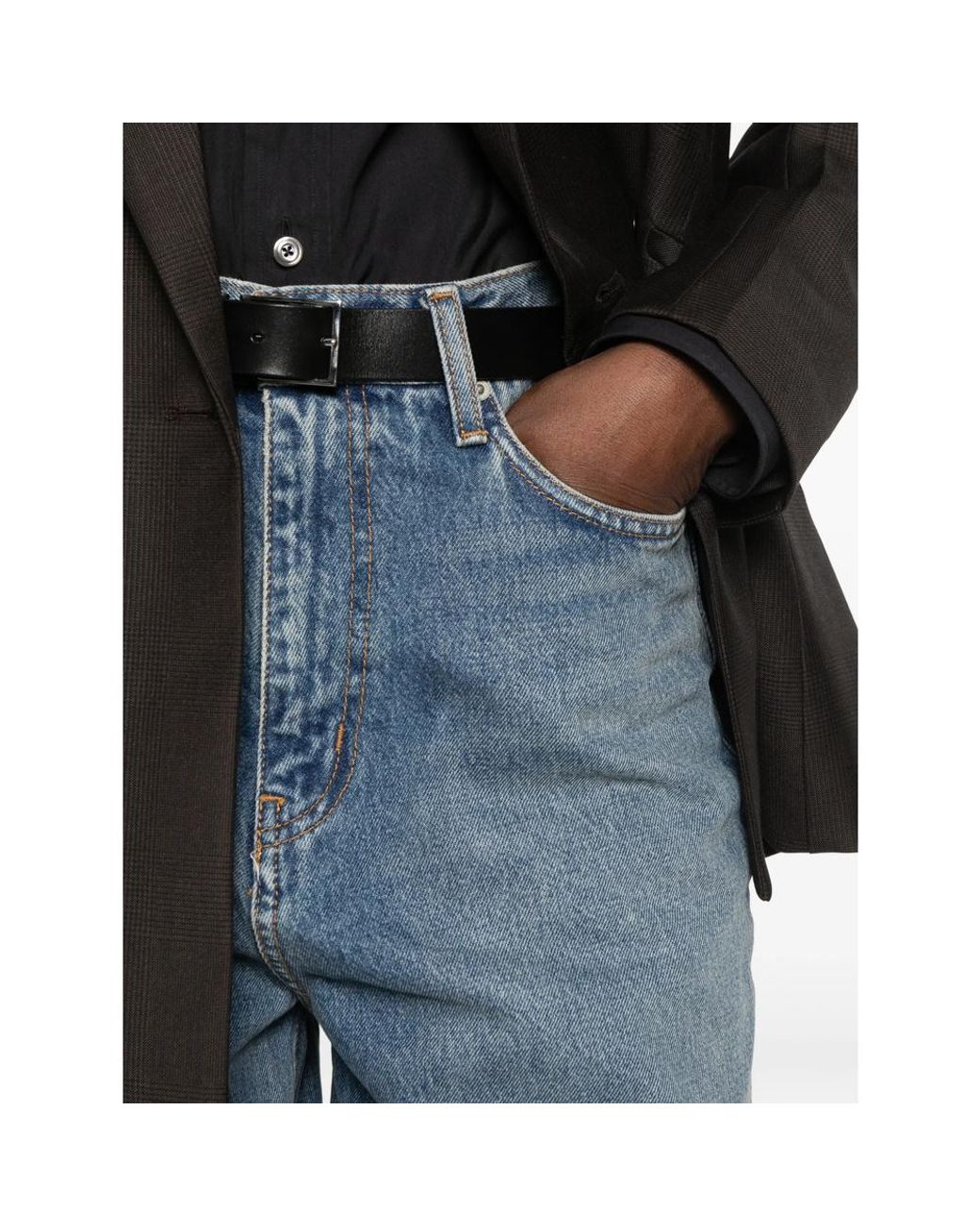 Frankie Shop Blue Jeans With Belt Loops