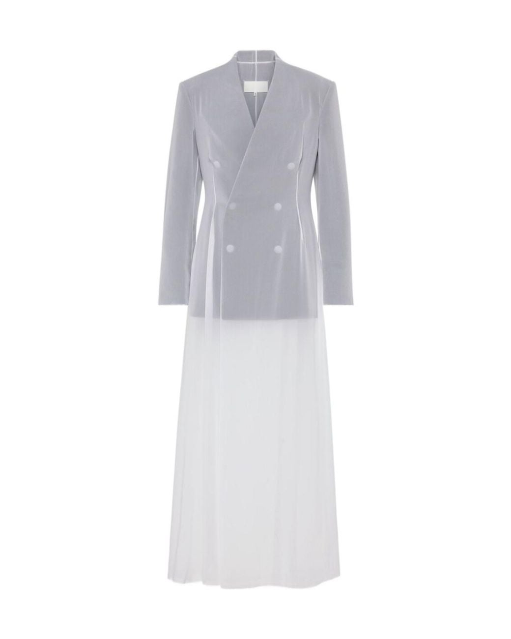 Maison Margiela White Covered Tailored Maxi Dress