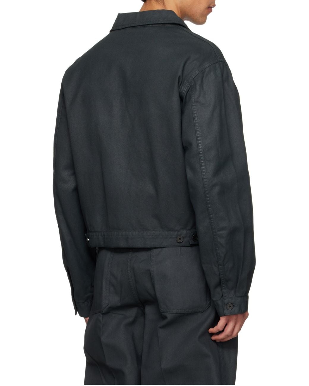 Lemaire Black Cotton Shirt Jacket for men