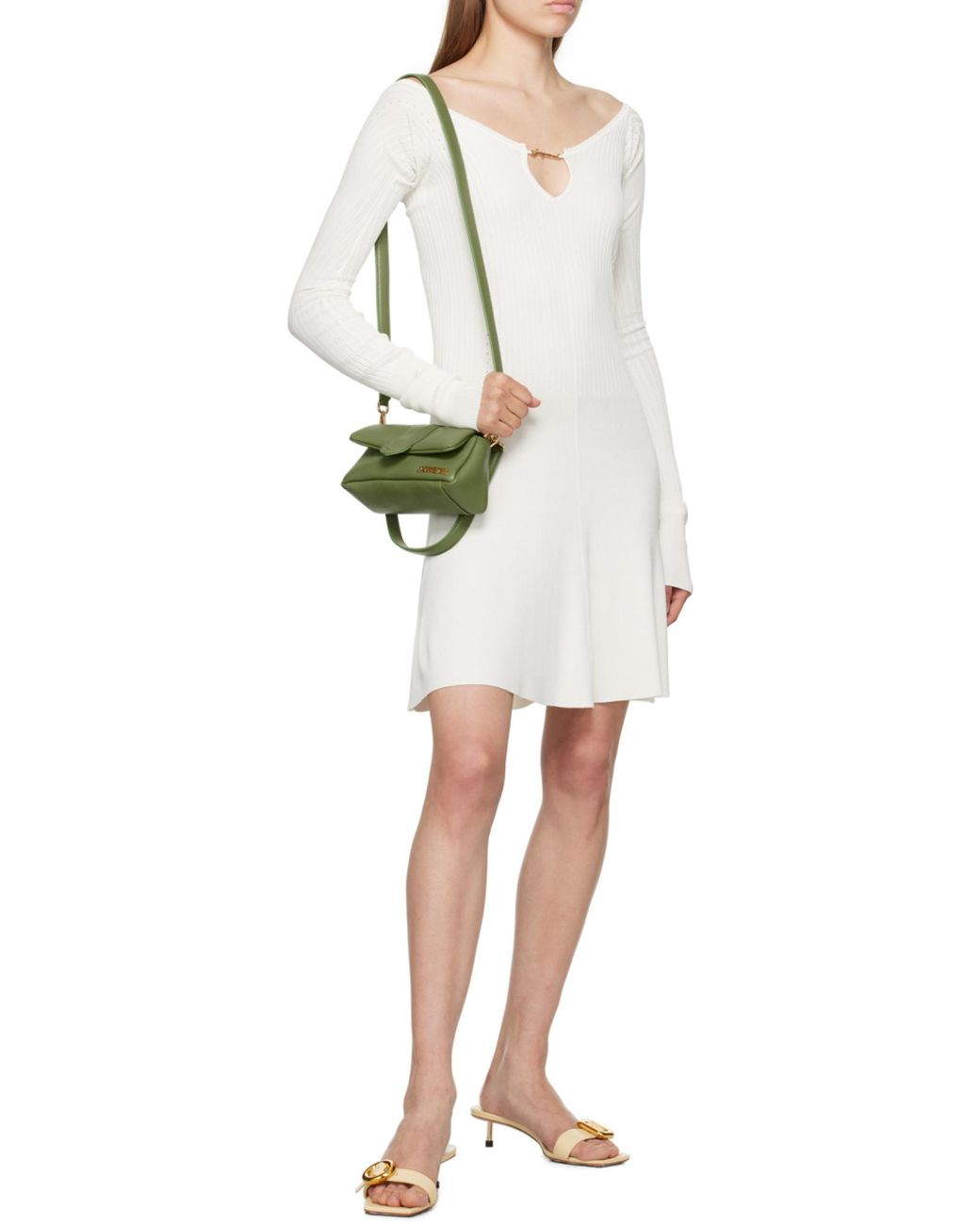 Jacquemus Green Mini Puffed Flap Bag
