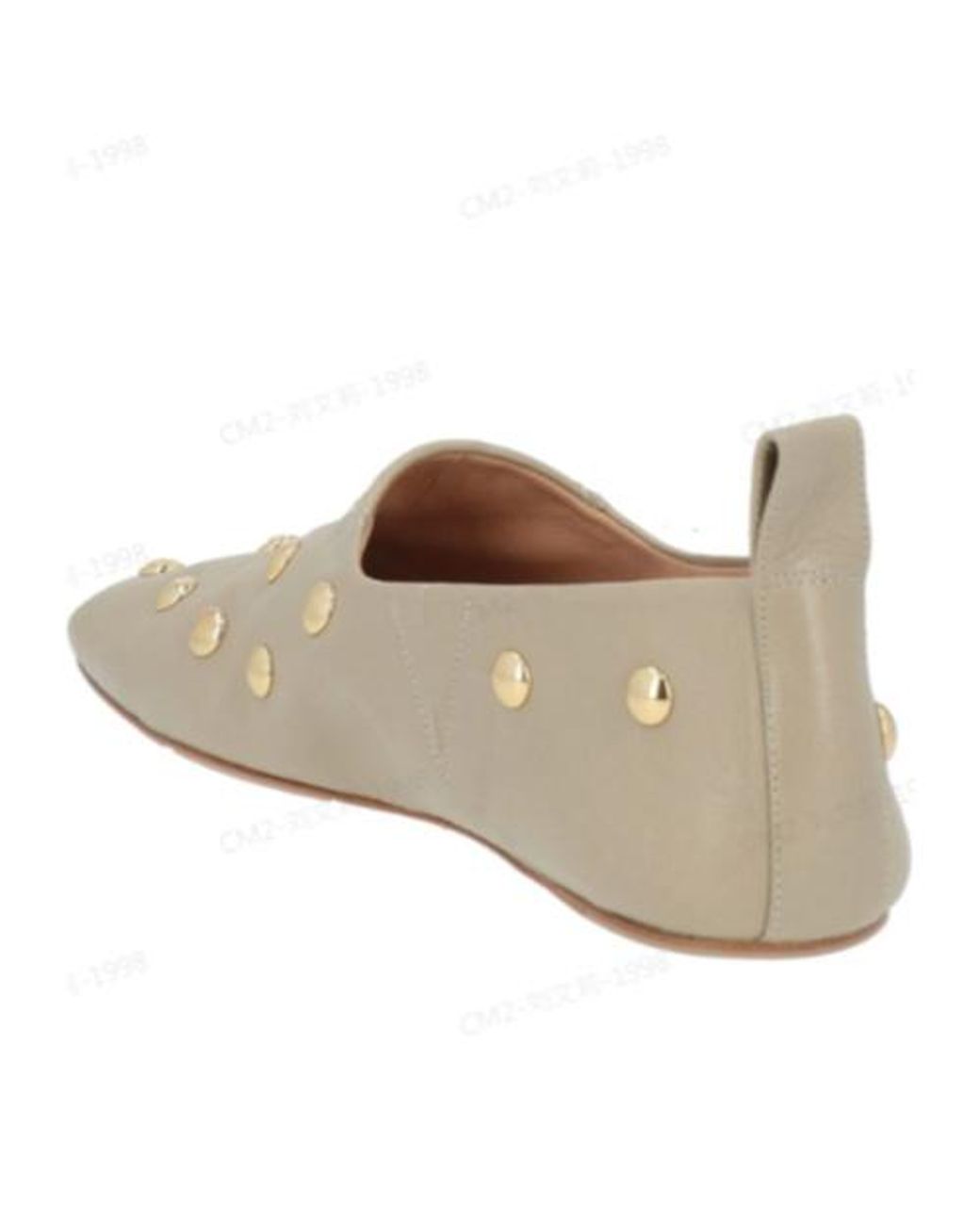 Chloé White Minimalist Leather Ballet Flats