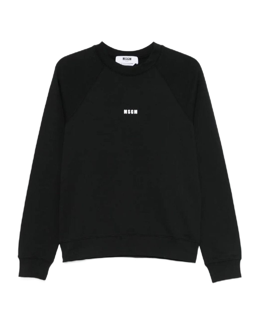 MSGM Black Cotton Sweatshirt