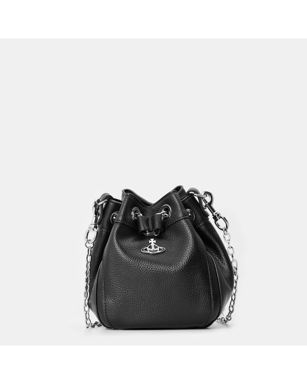 Vivienne Westwood Black Eye-Catching Versatile Bucket Bag