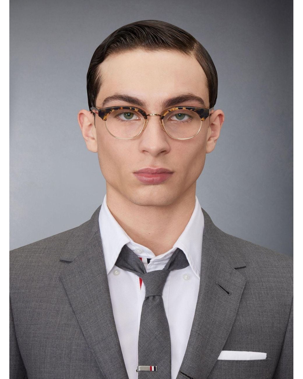 Thom Browne Multicolor Tortoiseshell Round-Frame Glasses for men