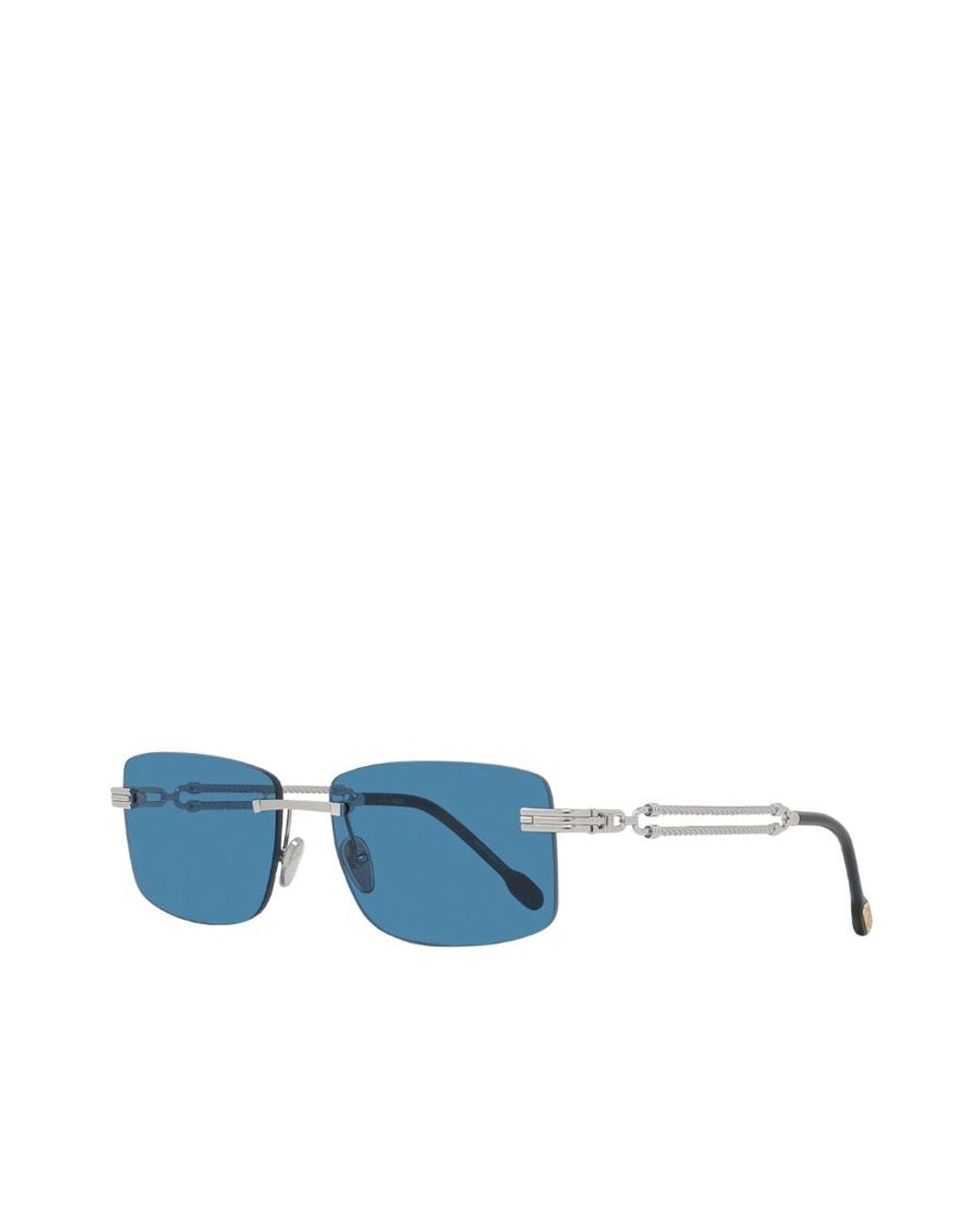 Fred Blue Force 10 Geometric Frame Sunglasses for men