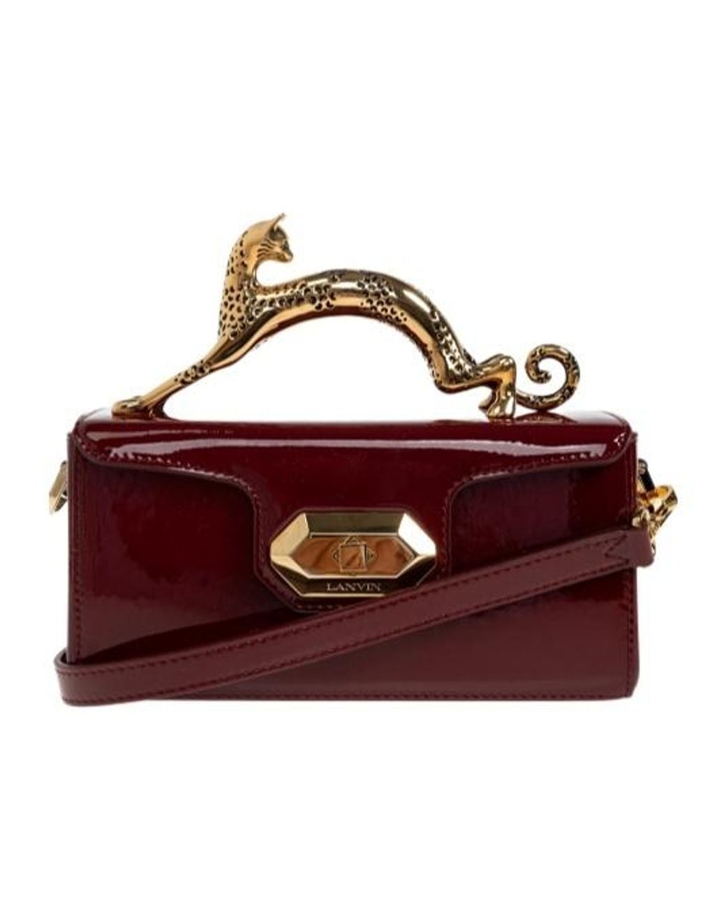 Lanvin Purple Pencil Cat Nano Shoulder Bag