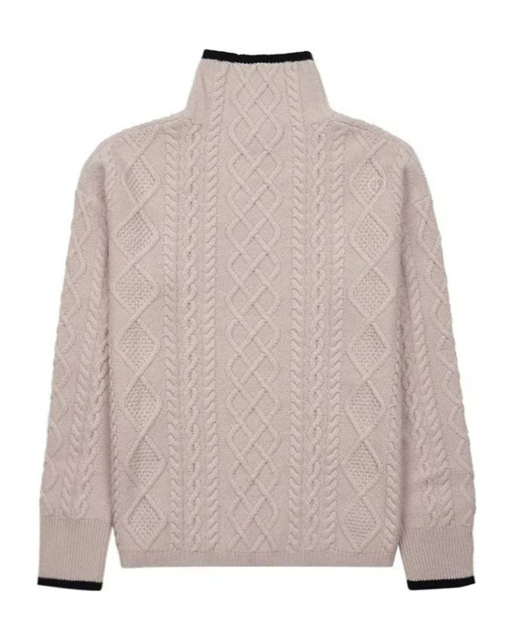 Max Mara Pink High-Necked Long-Sleeved Sweater