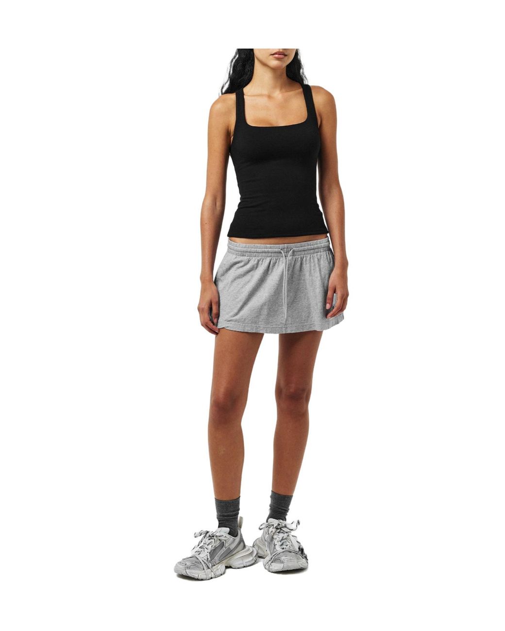 Balenciaga Gray Bal Mini Skirt Ld53