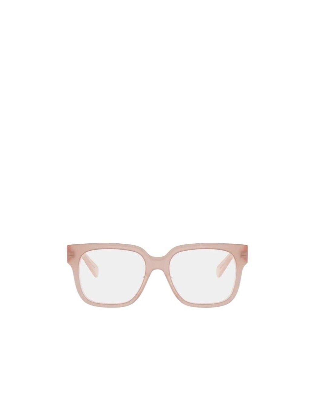 Céline White Full-Rimmed Plano Lenses