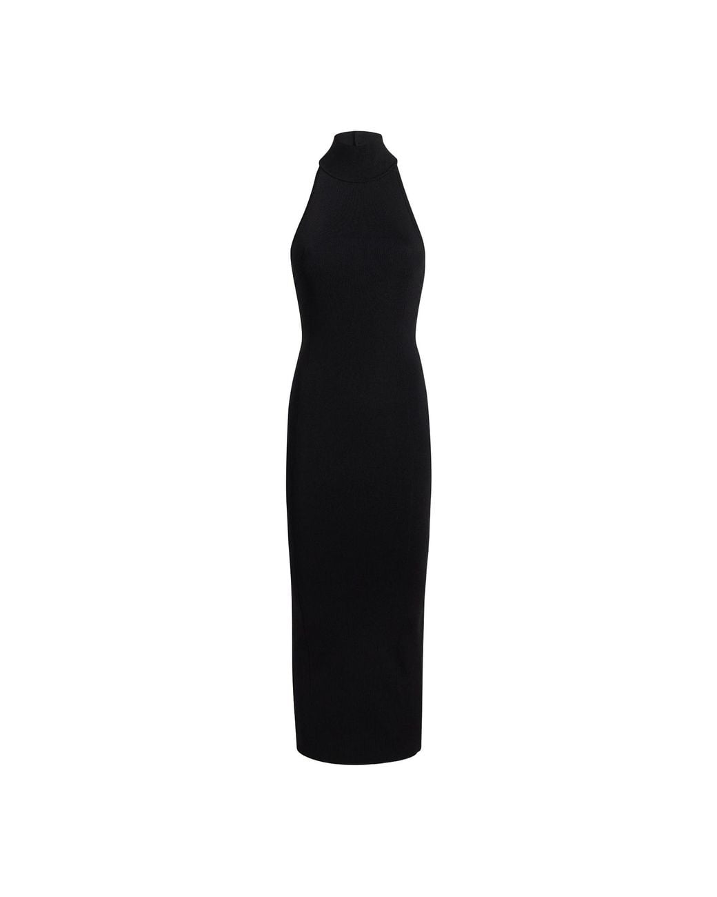 Khaite Black Suzanne Halter-Neck Midi Dress