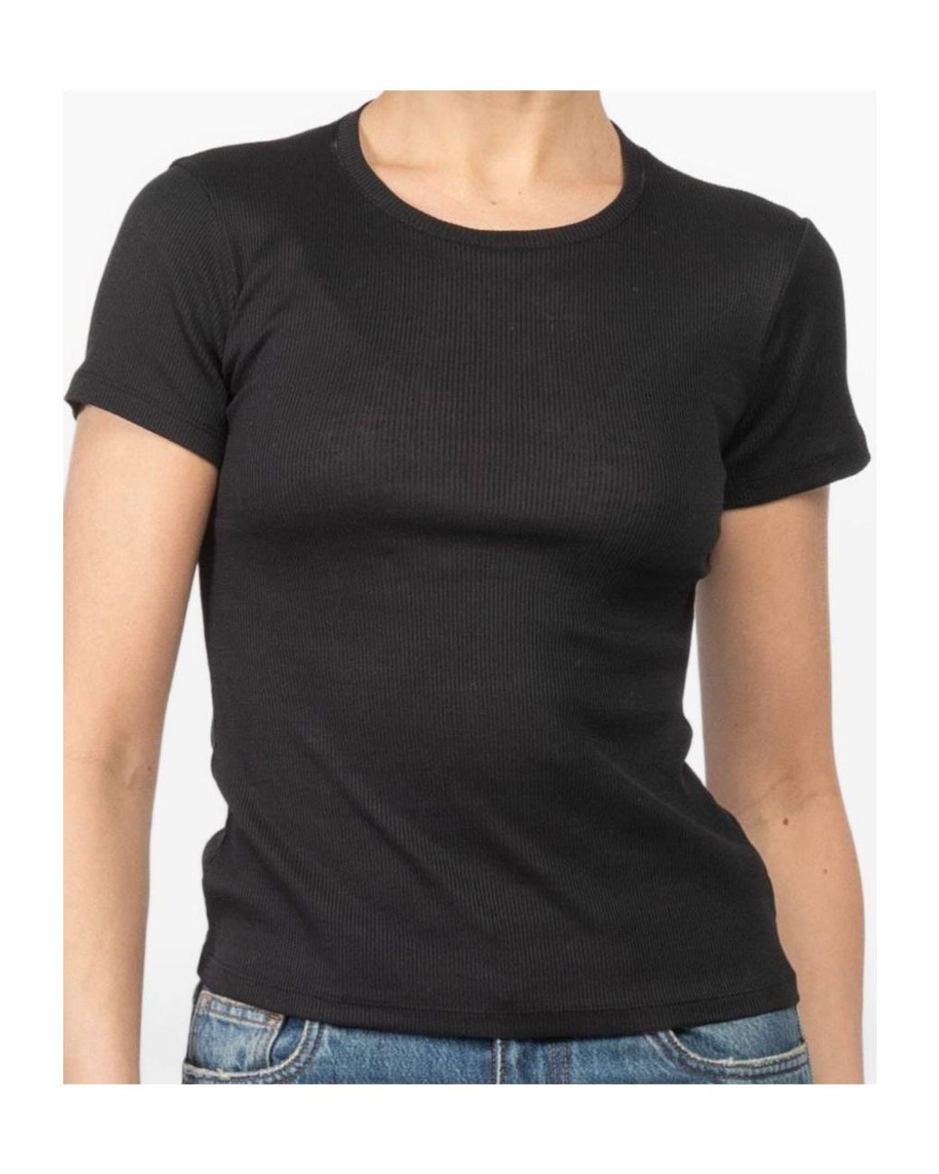 AYA MUSE Black Crew Neck T-Shirt