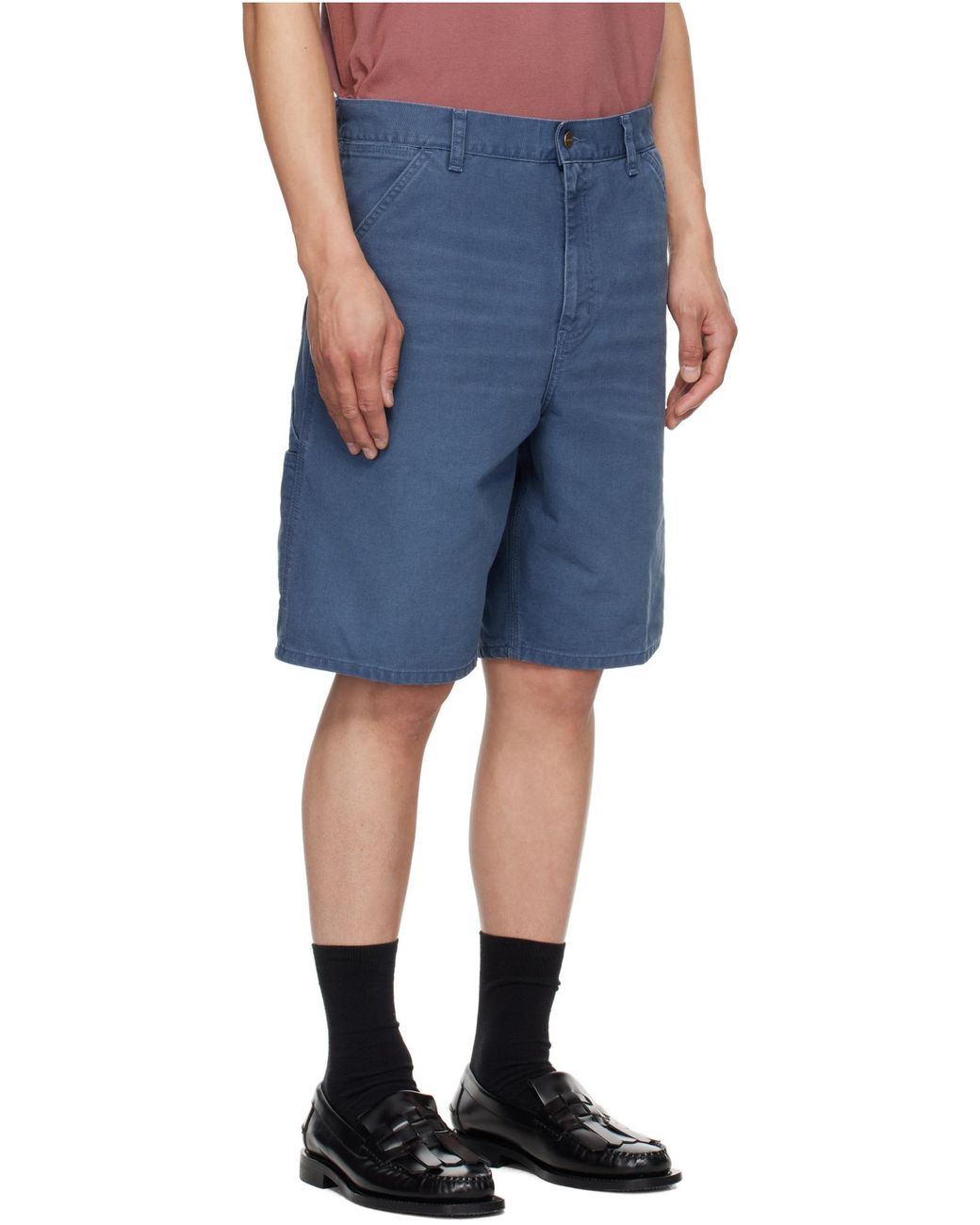 Carhartt Blue Single Knee Shorts for men