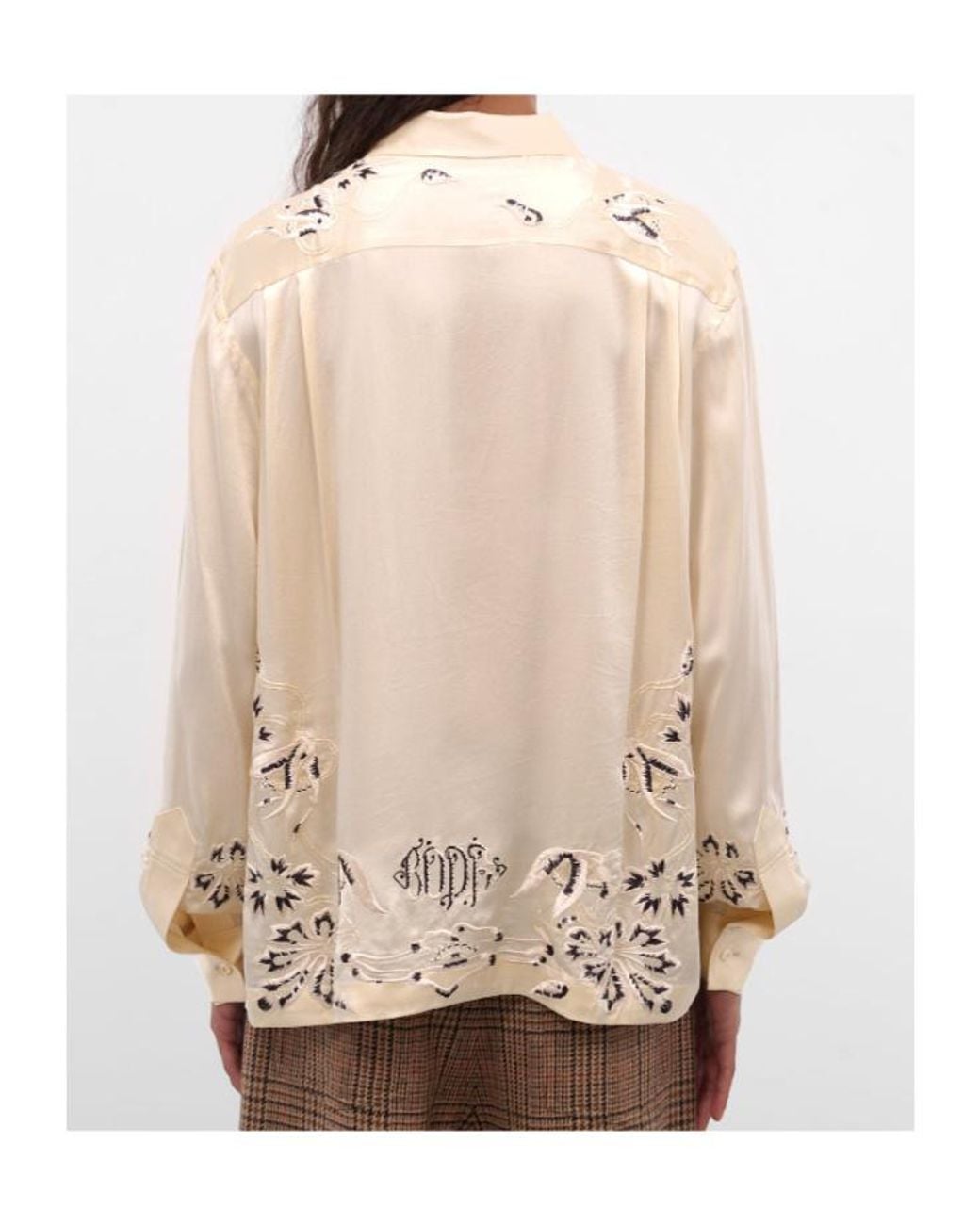 Bode Metallic Phantasm Embroidered Long Sleeved Shirt for men