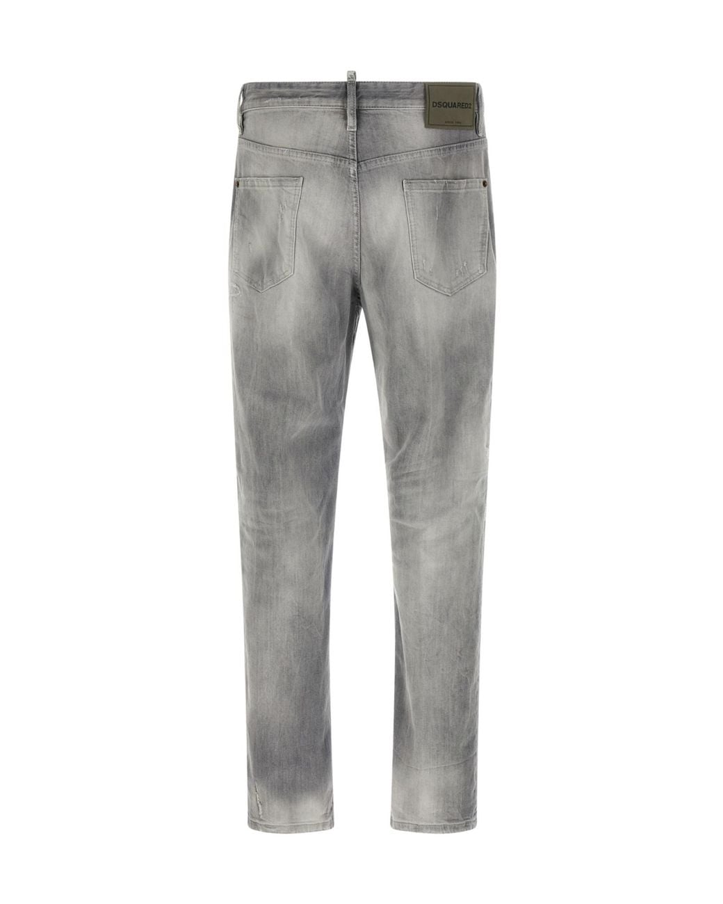 DSquared² Gray 642 Distressed Jeans for men