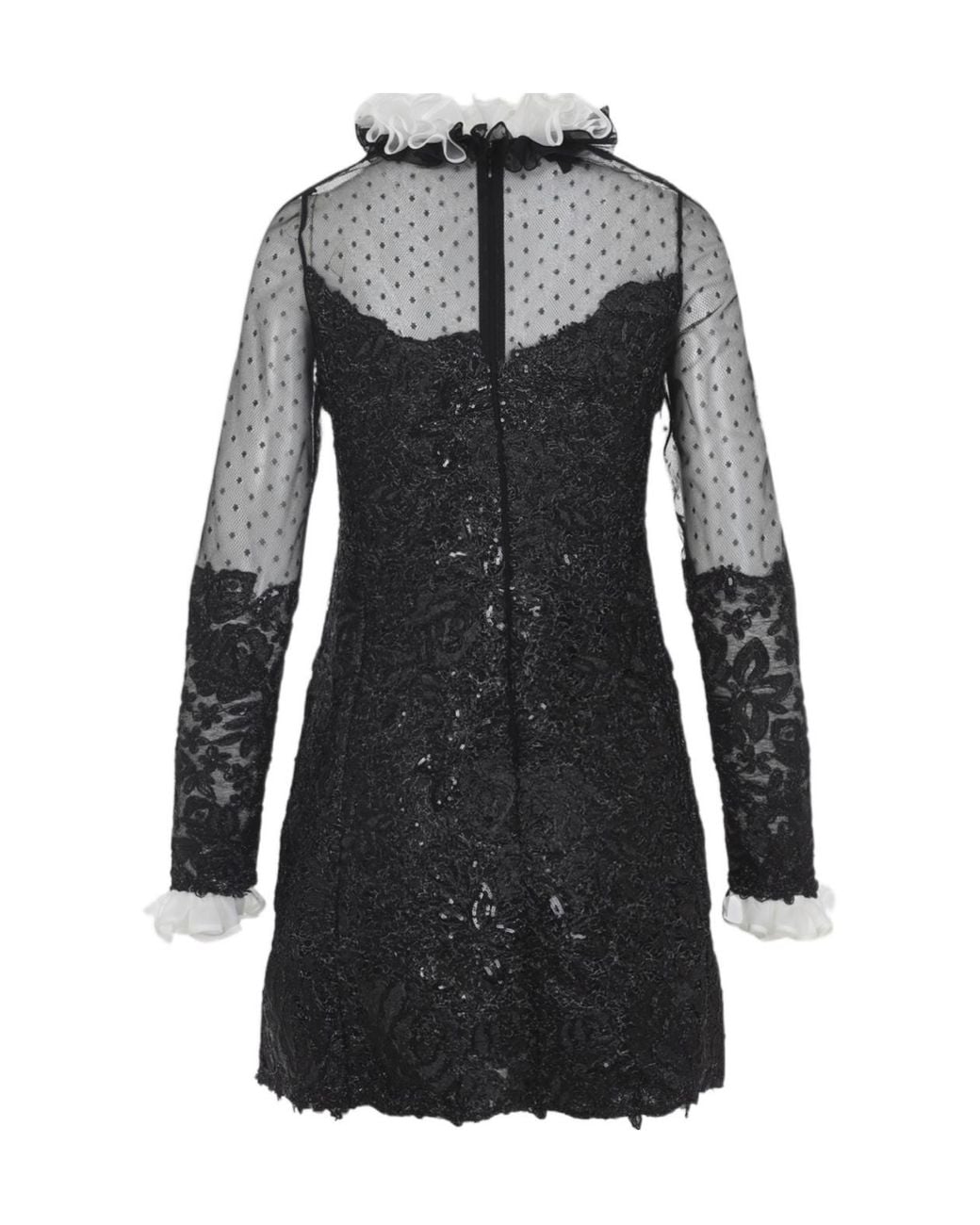 Giambattista Valli Black Sequin-Embellished Mini Dress