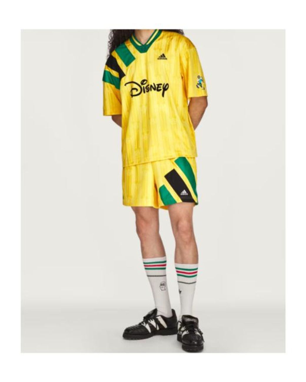 Adidas Yellow Originals Brain Dead Disney Logo T-Shirt for men