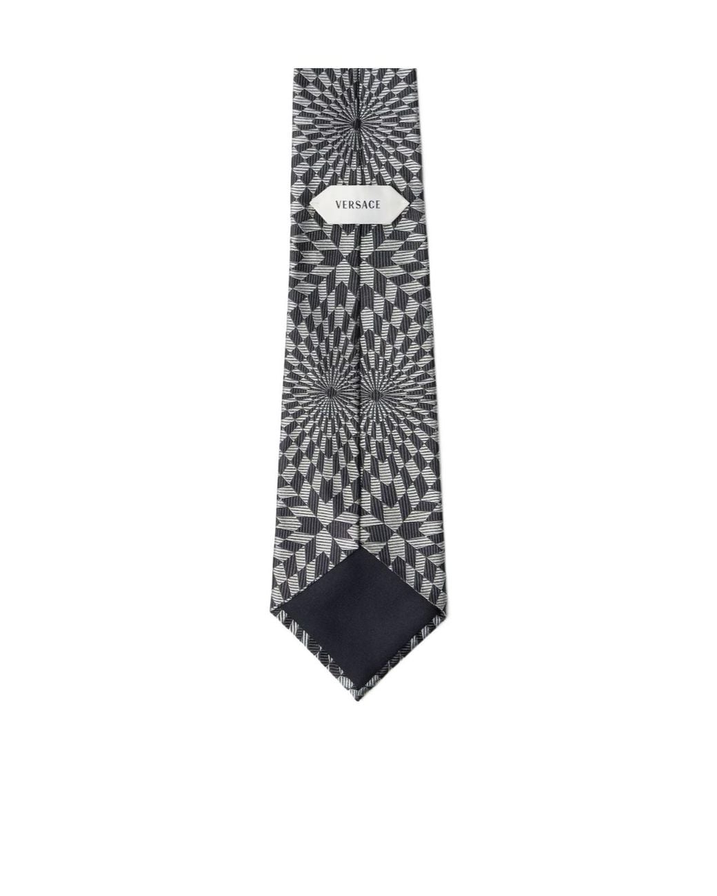 Versace White Pattern-Jacquard Twill Tie for men