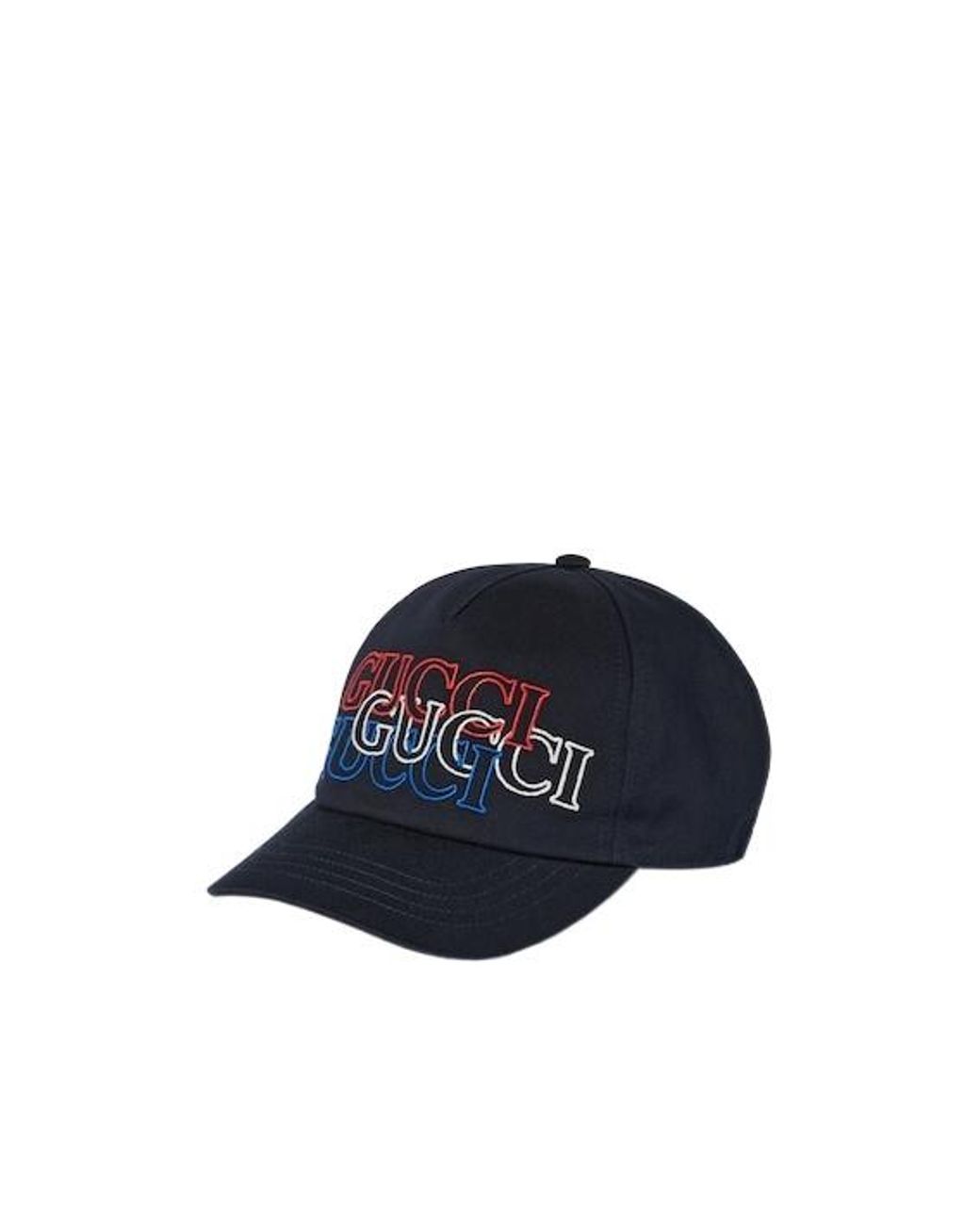 Gucci Blue Logo Embroidered Baseball Cap for men