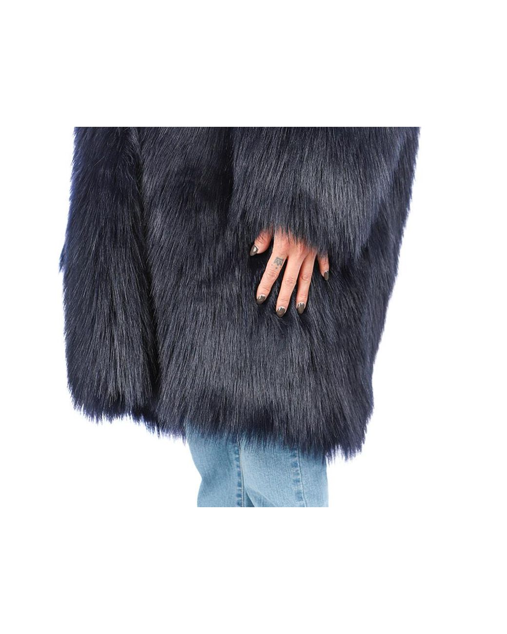 Sportmax Blue Large Profile Coat